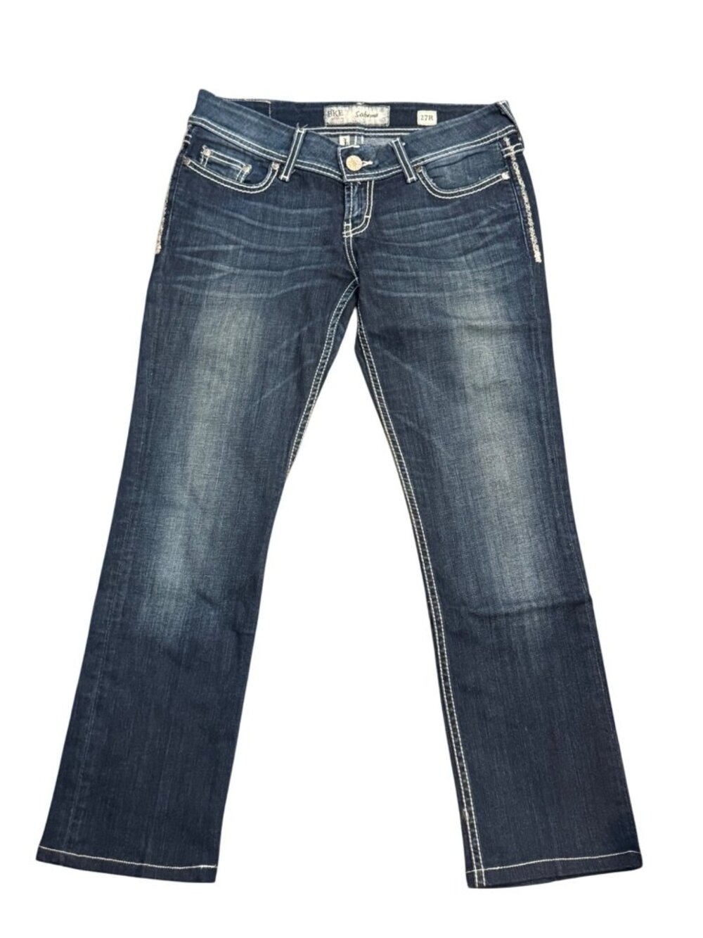 BKE Sabrina Womens Straight Leg Jeans Size 27R Denim Blue